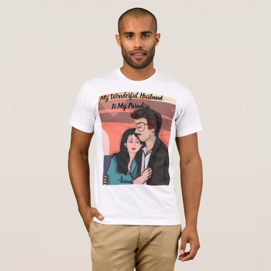 Mijn man is mijn paradijs t-shirt (Voorkant volledig)