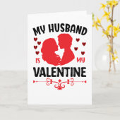 Mijn man is mijn Valentijn grappige Valentijnsdag Kaart (Gele Bloem)