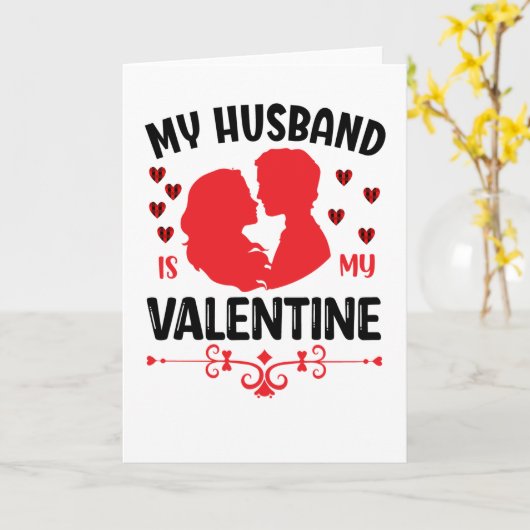 Mijn man is mijn Valentijn grappige Valentijnsdag Kaart (Gele Bloem)