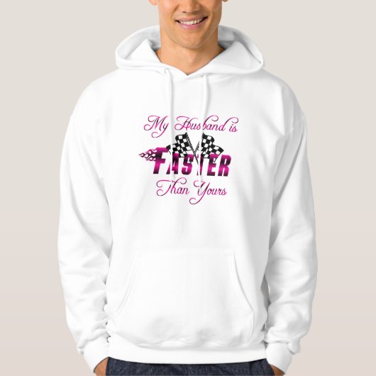 Mijn man is sneller dan jij hoodie (Voorkant)