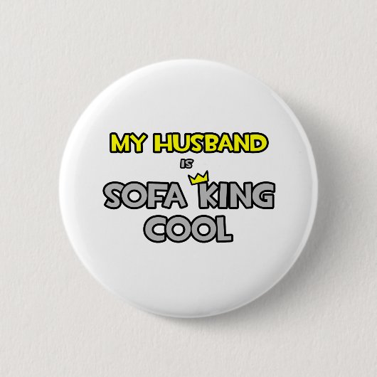 Mijn man is Sofa King Cool Ronde Button 5,7 Cm (Voorkant)
