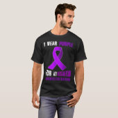Mijn man - Mijn fibromyalgie krijger T-shirt (Voorkant volledig)
