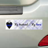 Mijn man... Mijn held Bumpersticker (Op auto)