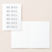 Mijn Man, mijn Man, mijn Man | Wenskaart Folie Kaarten (Display)