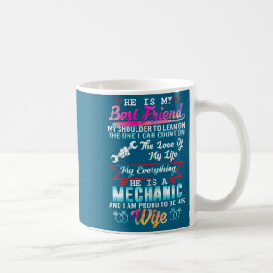Mijn man monteur ik ben trots zijn vrouw Design Koffiemok