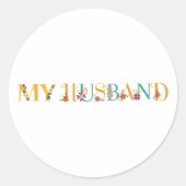 Mijn man ronde sticker (Voorkant)