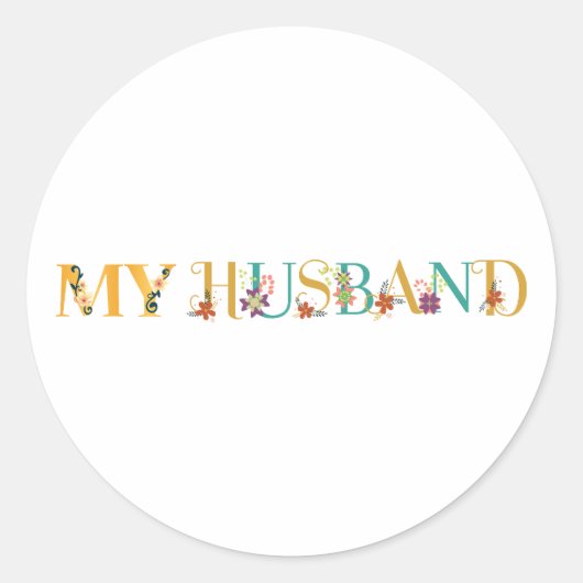 Mijn man ronde sticker (Voorkant)