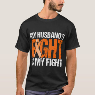 Mijn man vecht is mijn vechtlust om leukemie te be t-shirt
