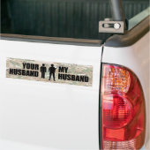 Mijn man zit in het leger bumpersticker (Op Truck)