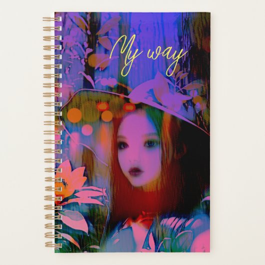 Mijn manier, een mooie vrouw abstract planner (Voorkant)