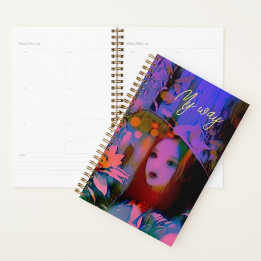 Mijn manier, een mooie vrouw abstract planner (Display)