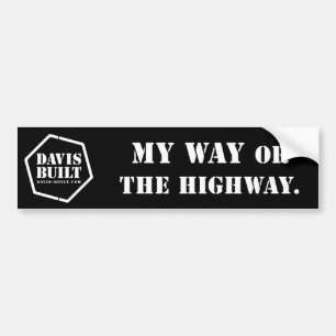 MIJN MANIER OF DE HOOGTE. (zwart) Bumpersticker