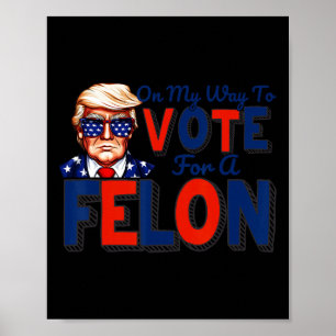 Mijn manier om te stemmen voor een Felon Funny Quo Poster