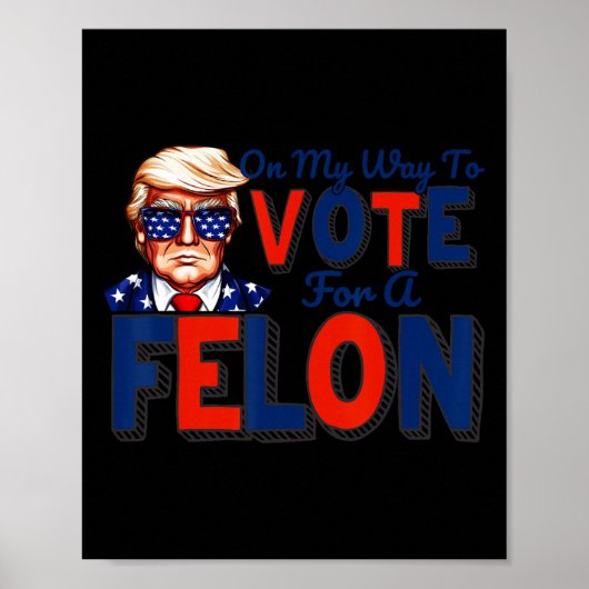 Mijn manier om te stemmen voor een Felon Funny Quo Poster (Voorkant)