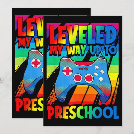 Mijn manier om videogamer voor de kleuterschool te kaart (Voorkant / Achterkant)