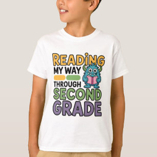 Mijn manier van lezen door het tweede leerjaar mon t-shirt
