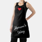 Mijn manier: Zwart & Wit met Hart -  Schort (Insitu)