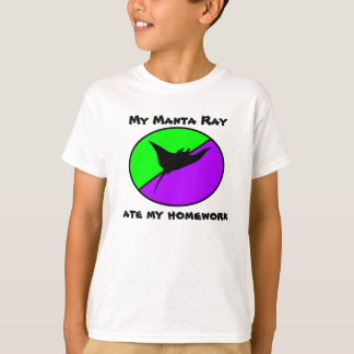 Mijn Manta Ray heeft mijn huiswerk gegeten T-shirt