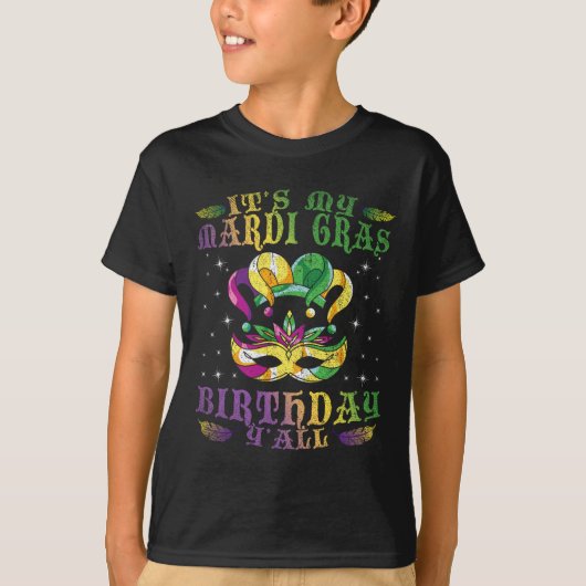 Mijn Mardi Gras Birthday Yall Celebration Gift M T-shirt (Voorkant)