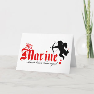 Mijn Marine ontspruit dan beter Cupido Feestdagen Kaart