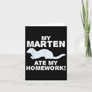 Mijn marter at mijn huiswerk Mustelid Animal terug Kaart