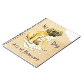 Mijn Mastiff Ate Mijn thuiswerk Notitieboek (Linkerzijde)