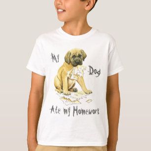 Mijn Mastiff Ate Mijn thuiswerk T-shirt