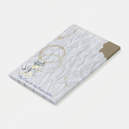 Mijn Mastino Ate My Lesson Plan Post-it Notes (Schuin)