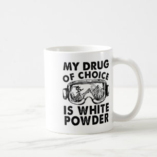 Mijn medicijn is witte powder die ronddraait koffiemok