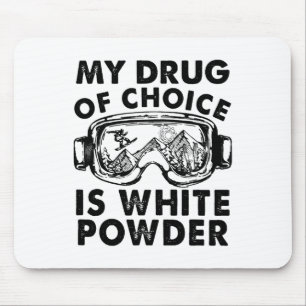 Mijn medicijn is witte powder die ronddraait muismat