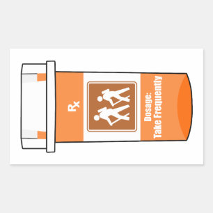 Mijn medicijn rechthoekige sticker
