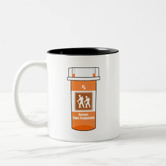 Mijn medicijn tweekleurige koffiemok (Links)