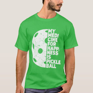 Mijn medicijn voor geluk Bal Sporten Atleet cadeau T-shirt