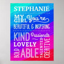 Mijn meisje Amazing Compliments Poster