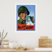 Mijn meisje is een WOW~ Tweede Wereldoorlog Poster (Keuken)