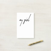 Mijn meisje post-it® notes (Op bureau)