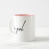 Mijn meisje tweekleurige koffiemok (Voorkant links)