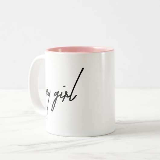 Mijn meisje tweekleurige koffiemok (Voorkant links)