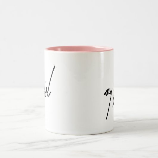 Mijn meisje tweekleurige koffiemok (Center)