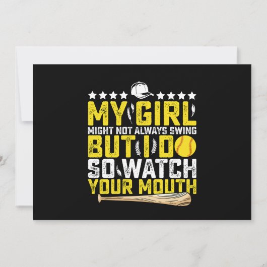 Mijn meisje zwaait misschien niet altijd, maar ik  kaart (Voorkant)