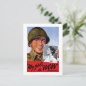 Mijn meisjes een wauw briefkaart (Staand voorkant)