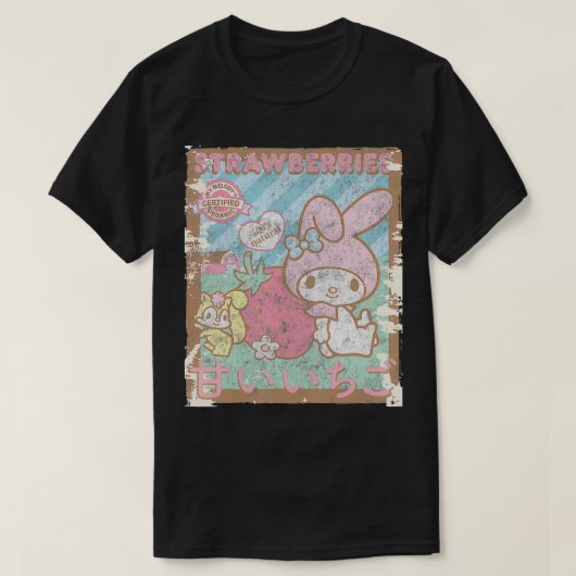 Mijn Melody Strawberry die aardbeien plukt Boerder T-shirt (Design voorkant)