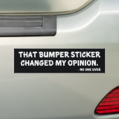 Mijn mening gewijzigd bumpersticker (Op auto)