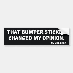 Mijn mening gewijzigd bumpersticker