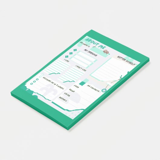 Mijn mening over groen post-it® notes (Schuin)