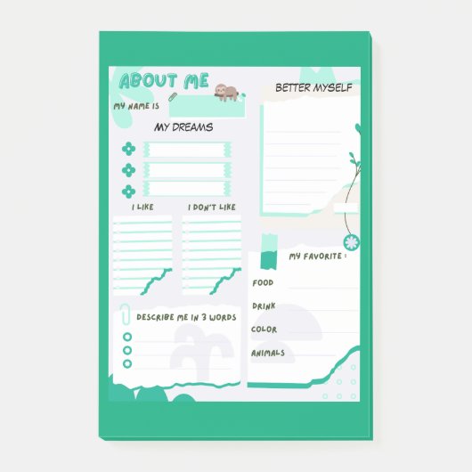 Mijn mening over groen post-it® notes (Voorkant)