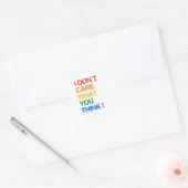 MIJN MENING TELT NIET RONDE STICKER (Envelop)