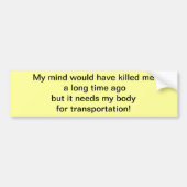 MIJN MENING ZOU BUMPERSTICKER (Voorkant)