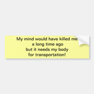 MIJN MENING ZOU BUMPERSTICKER