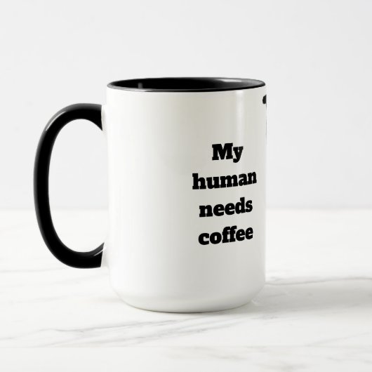 Mijn mens heeft koffie nodig omdat ik een kattenci mok (Links)